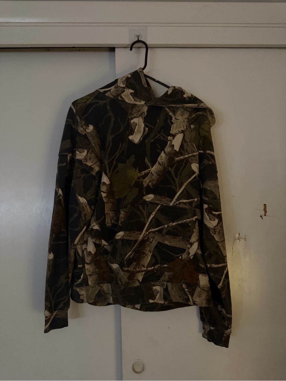 Men's Camouflage Hooded Jacket - Green/Brown Camo